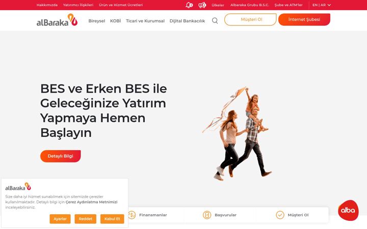 Screenshot of albaraka.com.tr