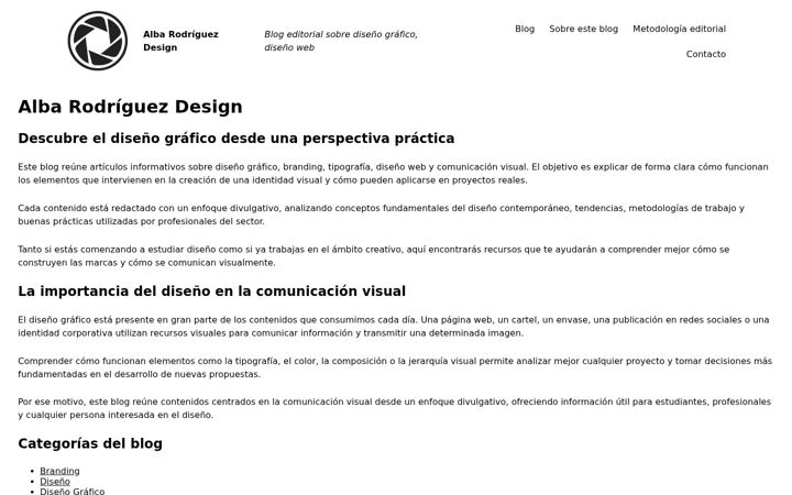 Screenshot of albarodriguezdesign.es