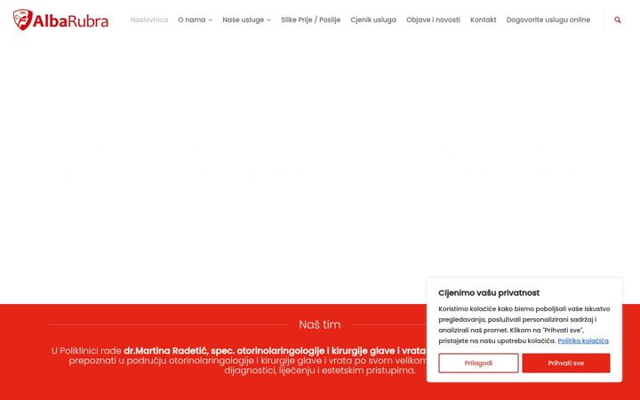 Screenshot of albarubraotorinolaringologija.hr