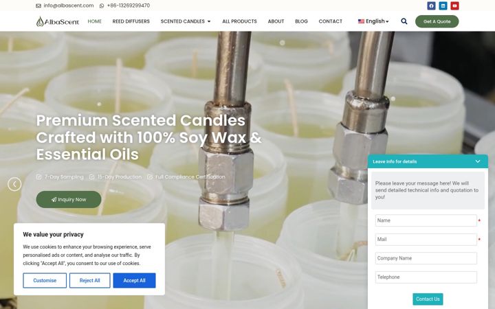 Screenshot of albascent.com