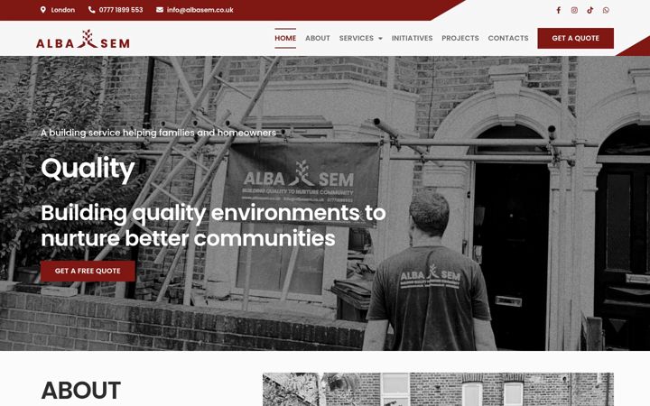 Screenshot of albasem.co.uk