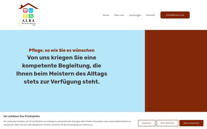 Screenshot of albaseniorenservice.de