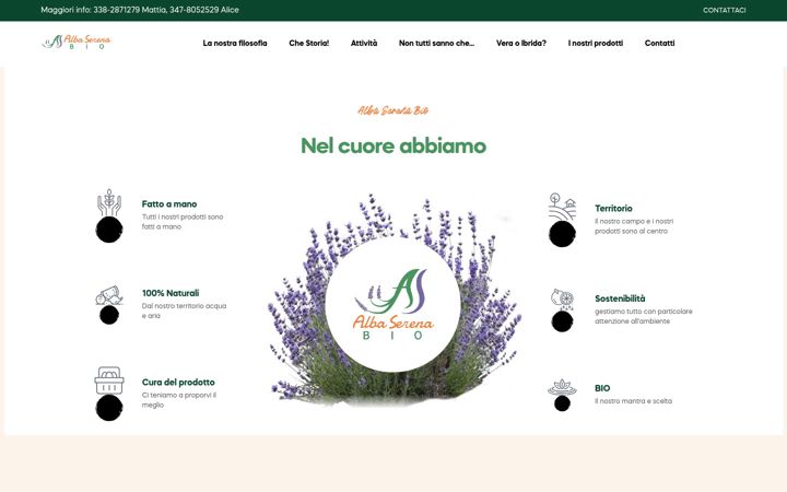 Screenshot of albaserenabio.it