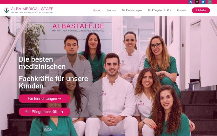 Screenshot of albastaff.de