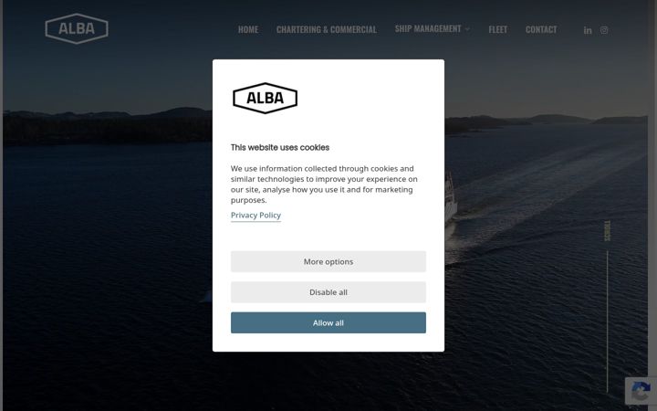 Ekrano kopija albatankers.com