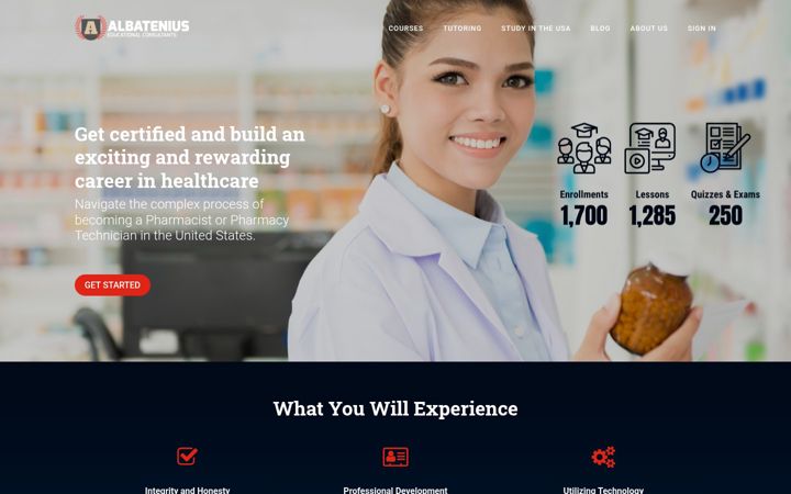 Screenshot of albatenius.com