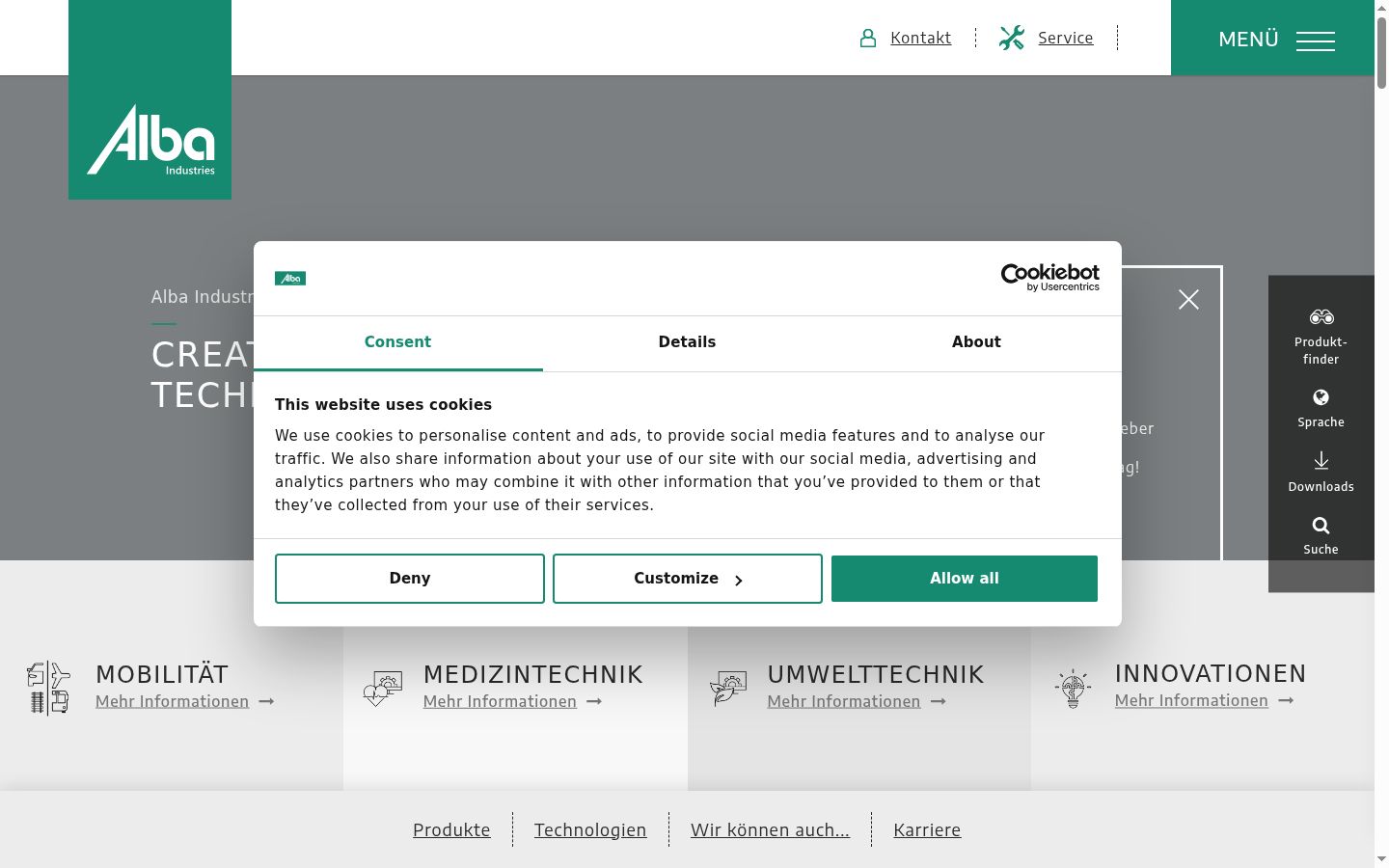 Zrzut ekranu banera zgody wyświetlanego przed jakąkolwiek interakcją
