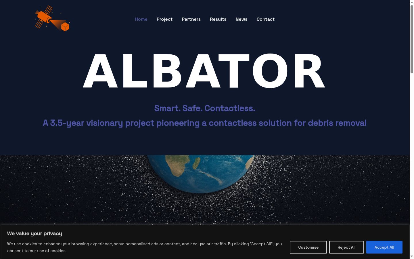 Screenshot of the consent banner shown before any interaction