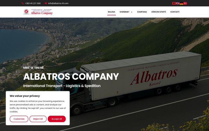 Screenshot of albatros-itl.com