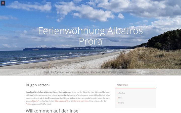 Screenshot of albatros-prora.de