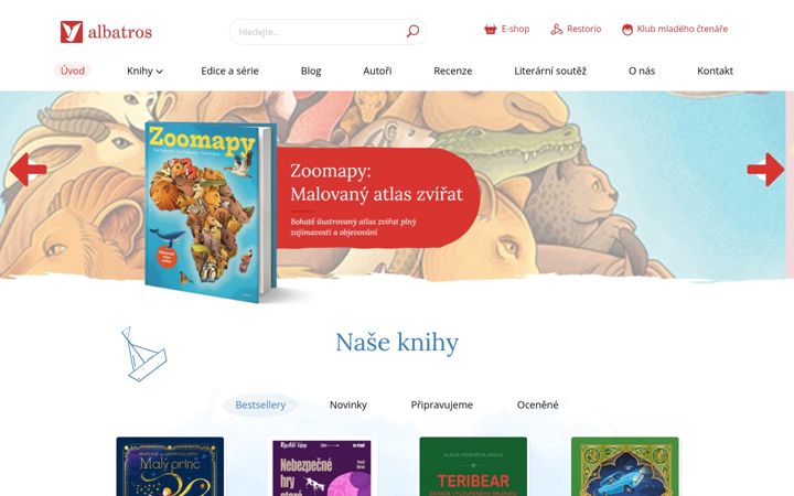 Screenshot of albatros.cz