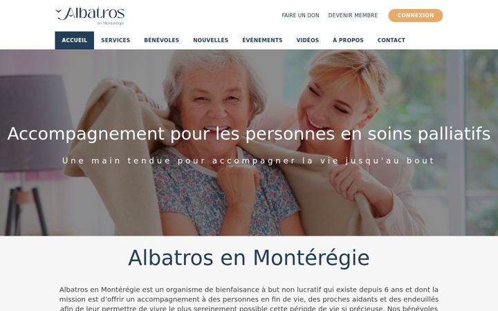 Screenshot of albatrosenmonteregie.org