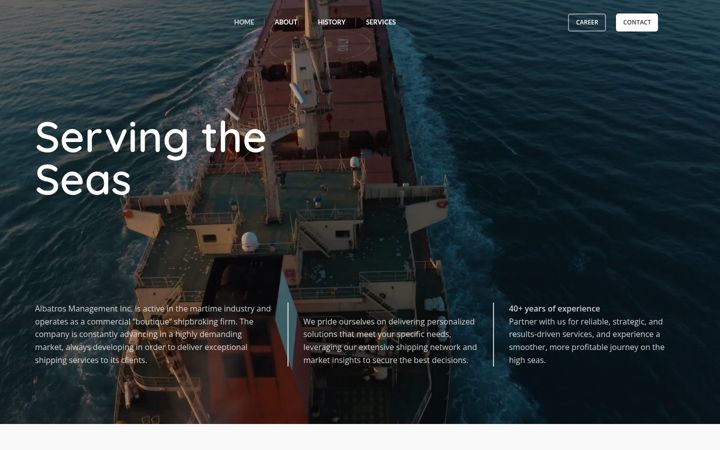 Screenshot of albatrosman.com