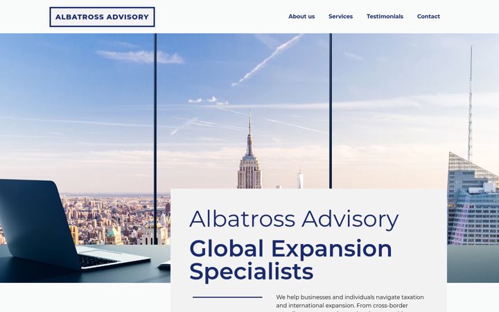 Screenshot of albatross-advisory.com