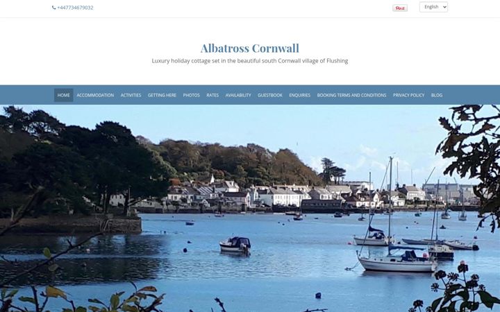 Screenshot of albatrosscornwall.com