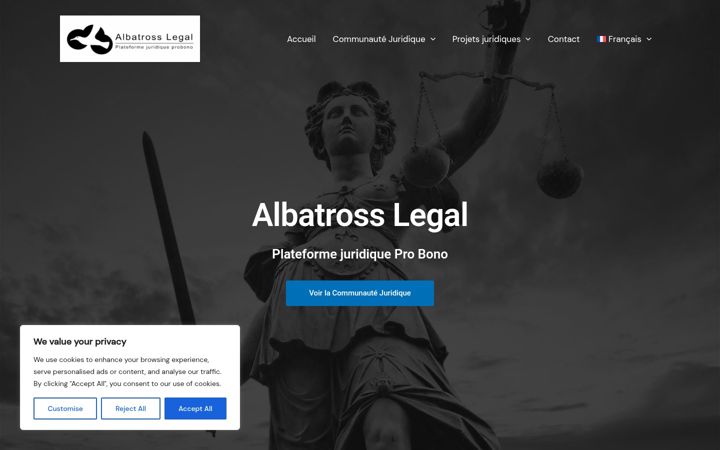 Snímek obrazovky albatrosslegal.org