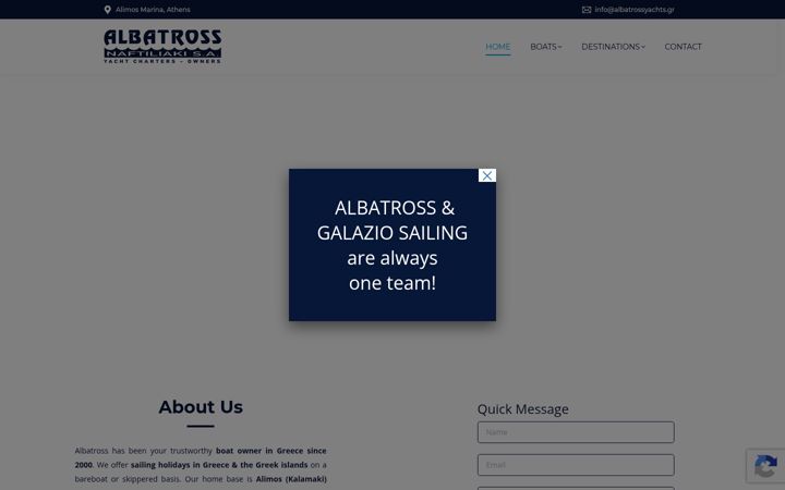 Screenshot of albatrossyachts.gr