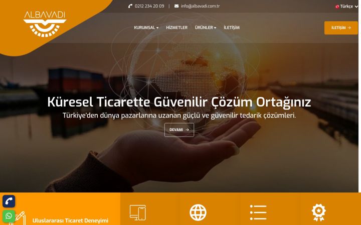 Screenshot of albavadi.com.tr