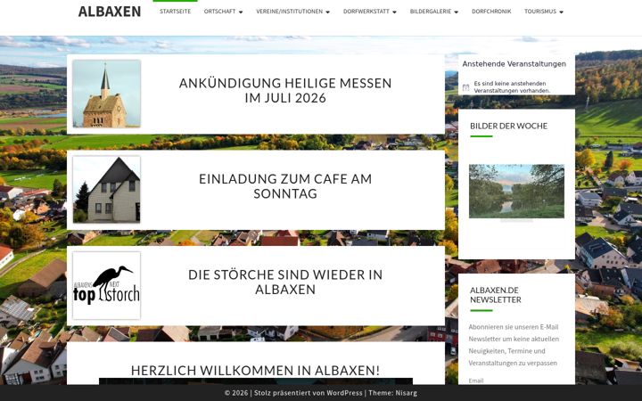 Screenshot von albaxen.de