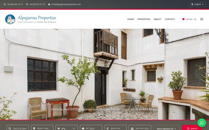 Screenshot of albayzinproperties.com