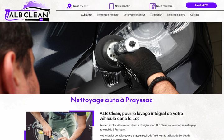 Screenshot of albclean.fr