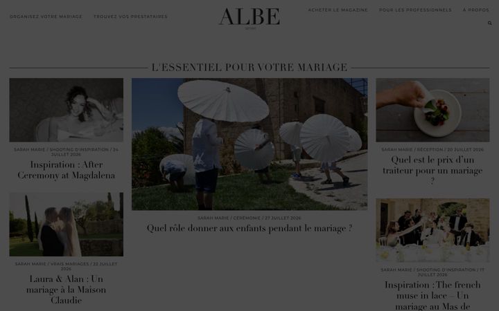 Captură de ecran a albe-editions.com