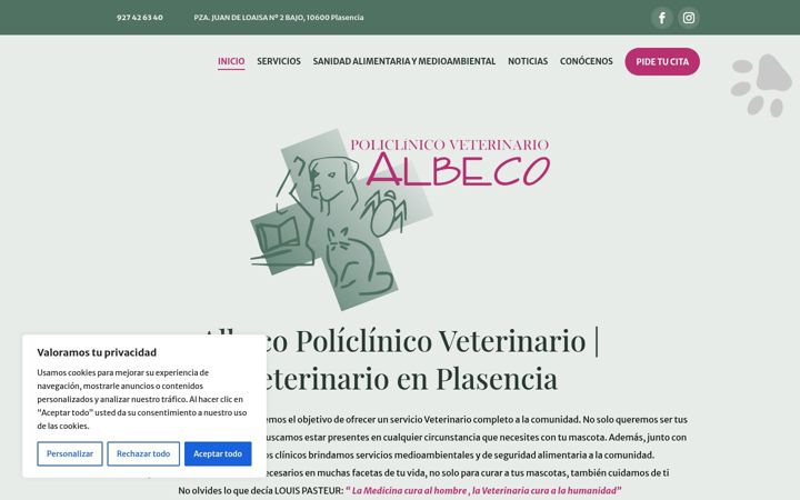 Zrzut ekranu albeco.es