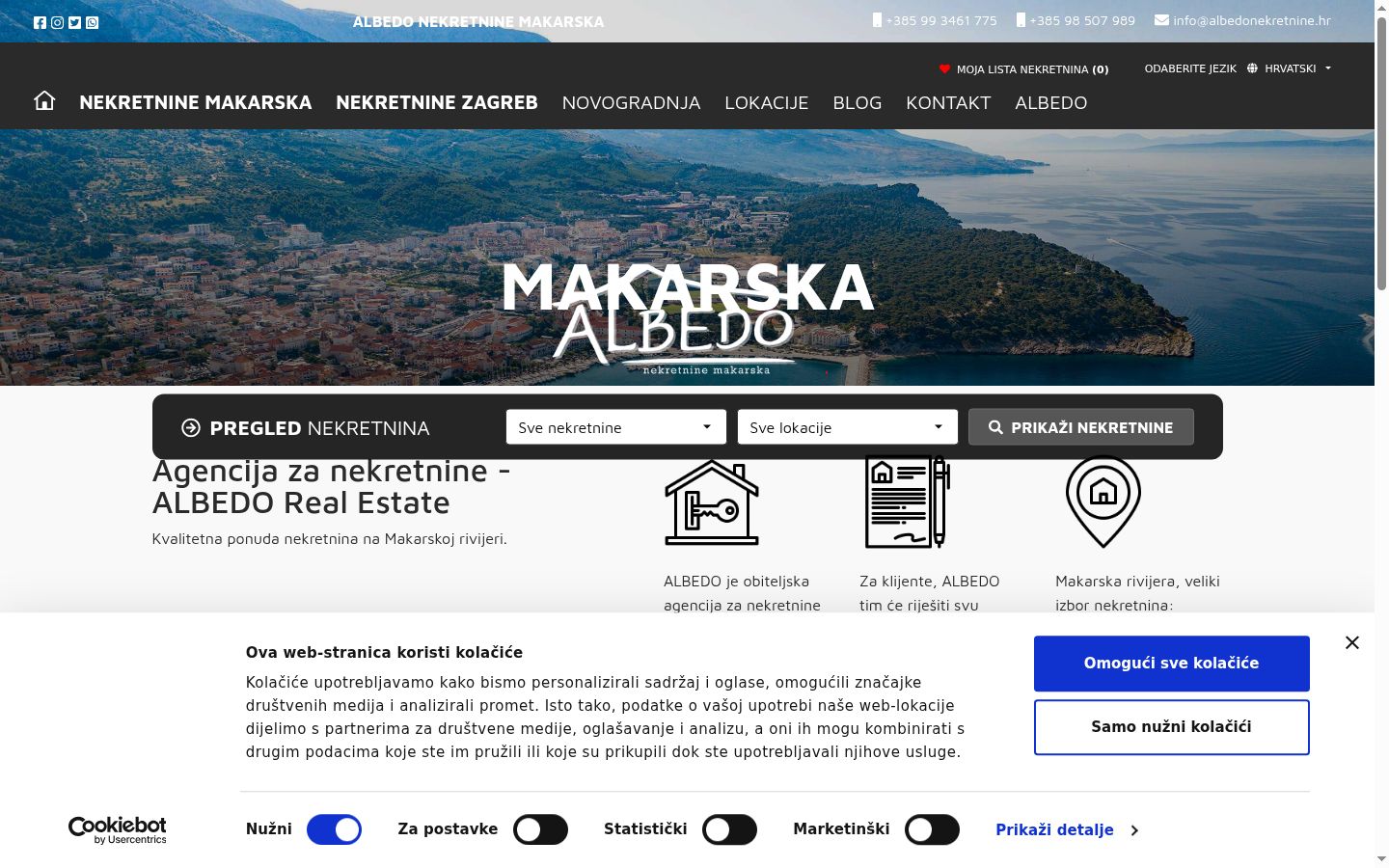 Zrzut ekranu banera zgody wyświetlanego przed jakąkolwiek interakcją