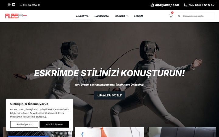 Captură de ecran a albef.com