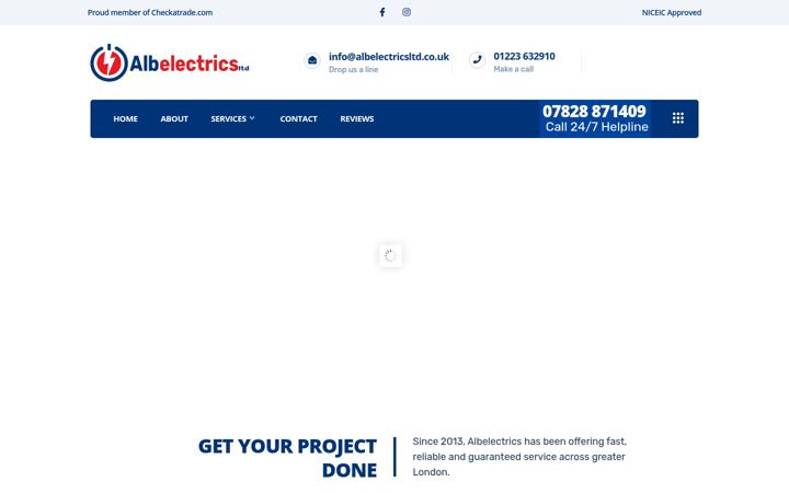 Screenshot of albelectricsltd.co.uk