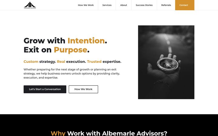 Screenshot of albemarleadv.com