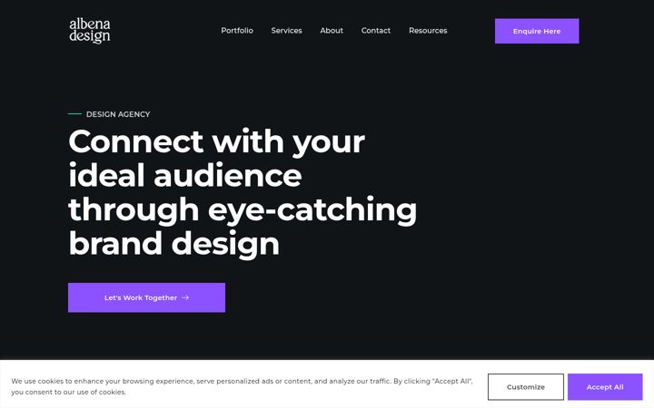 Screenshot of albena.design