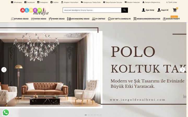 Screenshot of albenimobilya.com