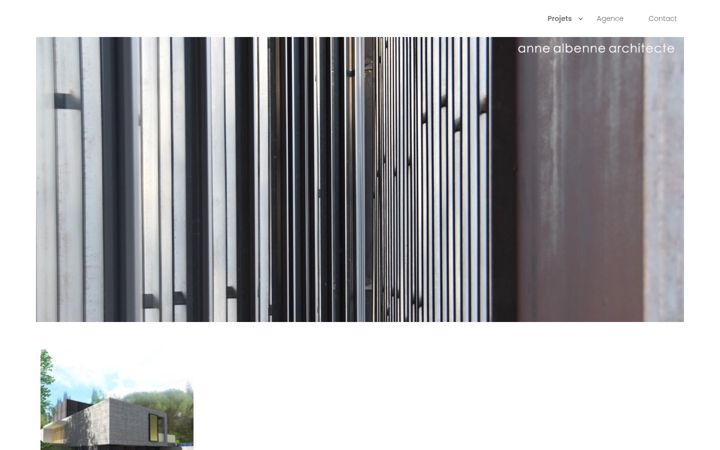 Kuvakaappaus sivustosta albenne-architecte.fr