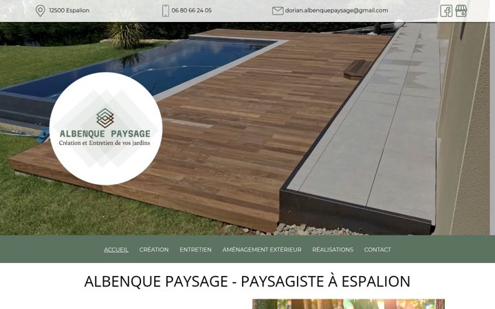 Screenshot of albenque-paysage.fr