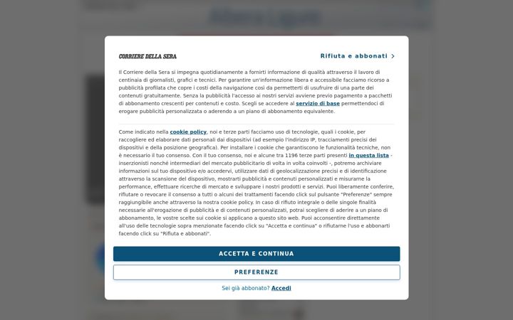 Screenshot di albera-ligure.corriere.it