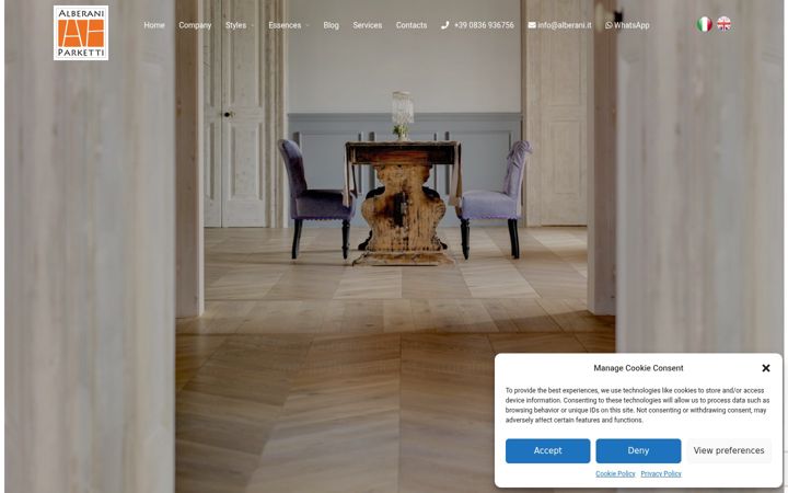 Skjámynd af alberaniparketti.com