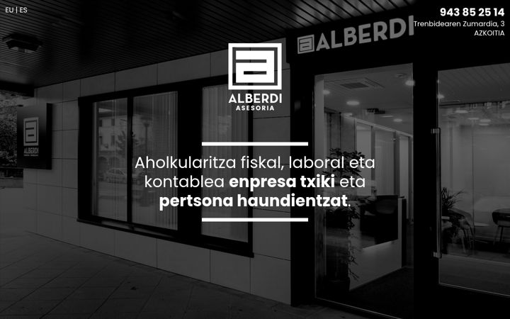 Captură de ecran a alberdi-asesoria.com