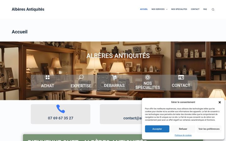 Ekrano kopija alberes-antiquites.fr
