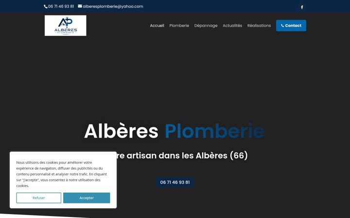 Screenshot of alberes-plomberie.fr