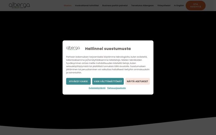 Screenshot of albergabusinesspark.fi