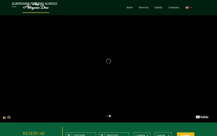 Screenshot of albergariadiashotel.com