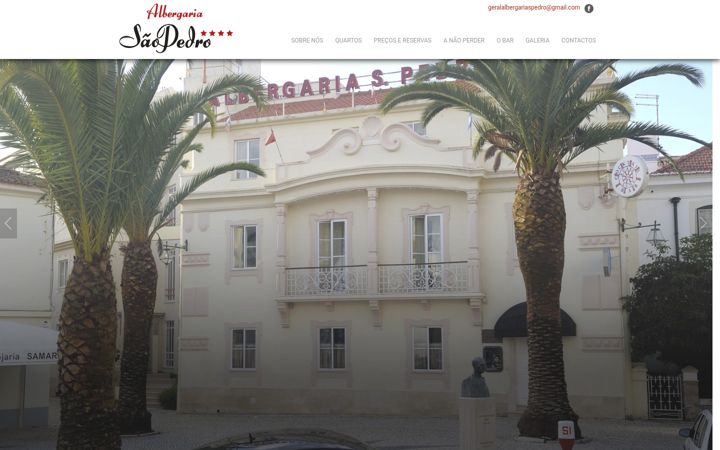 Screenshot of albergariasaopedro.com