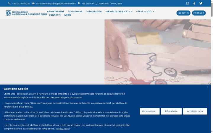 Screenshot of albergatorichianciano.it