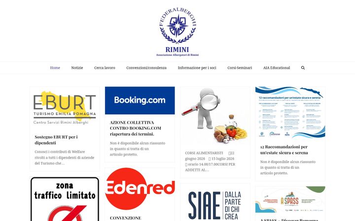 Screenshot of albergatoririmini.net