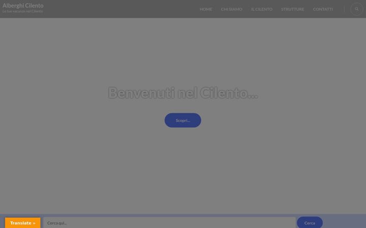 Skärmbild av alberghicilento.it