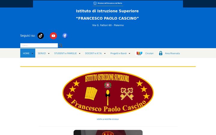 Screenshot of alberghierocascino.edu.it