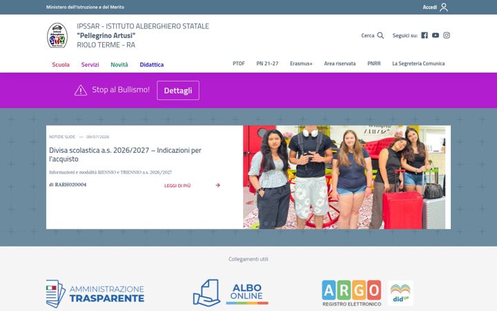 Screenshot von alberghieroriolo.edu.it