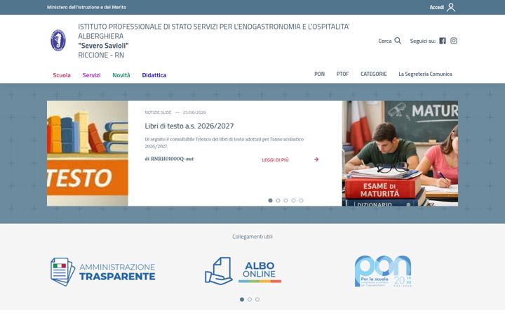 Screenshot of alberghierosavioliriccione.it