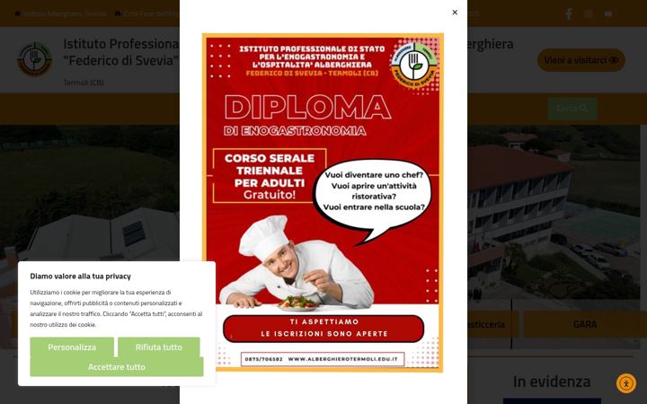Screenshot of alberghierotermoli.edu.it